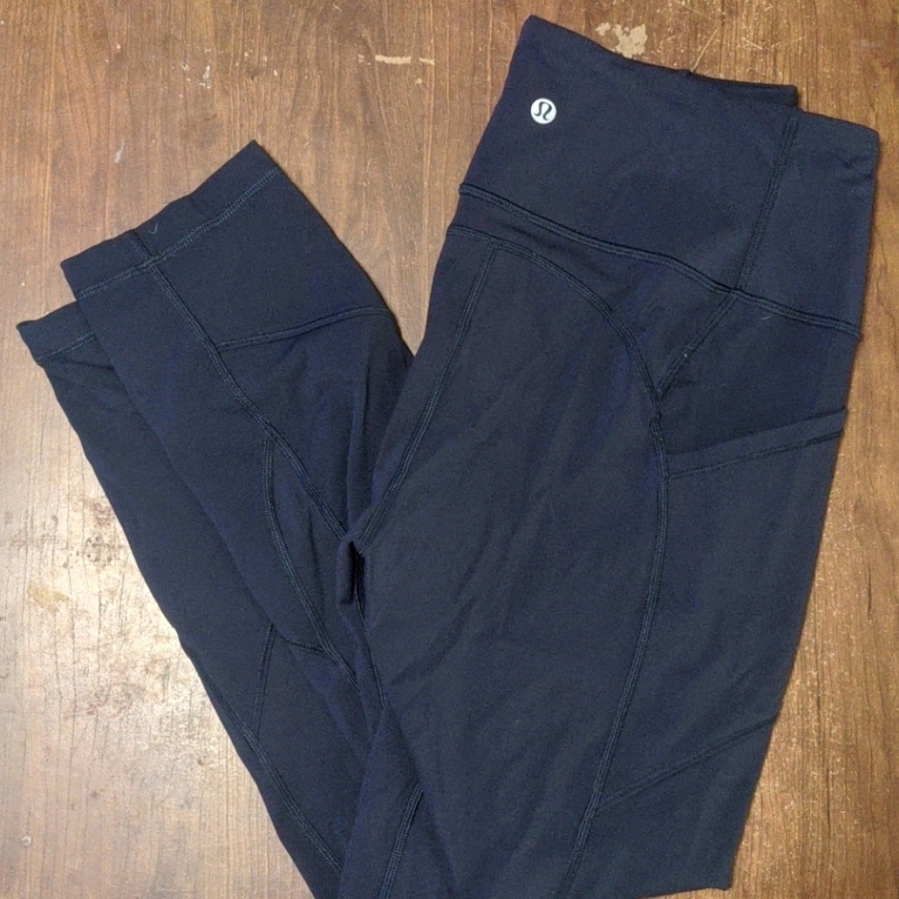 Lululemon Blue Leggings with Pockets (10)